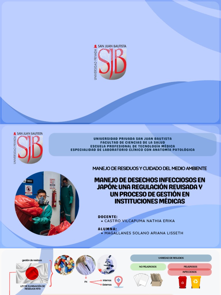 Manejo De Residuos Expo Manejo De Desechos Infecciosos En Japón Una