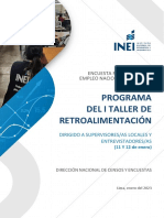 Programa Del I Taller de Reforzamiento Encuesta 2023