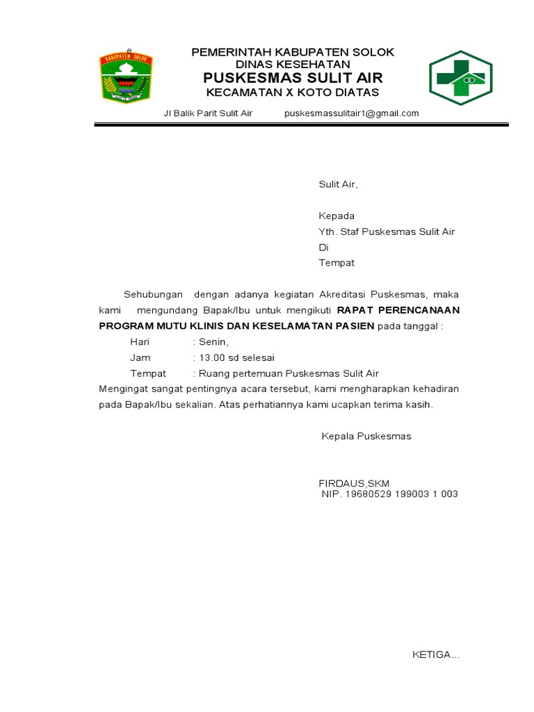 Undangan Rapat | PDF