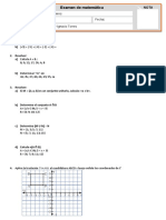 EXAMEN MENSUAL DE MATEMATICA