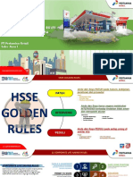 HSSE Golden Rules, Life Saving Rules, Dan Arahan Dirut