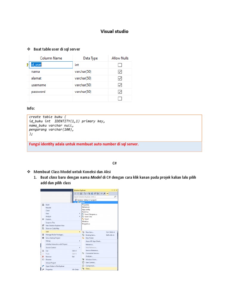 Koneksi C# dengan SQL Server | PDF