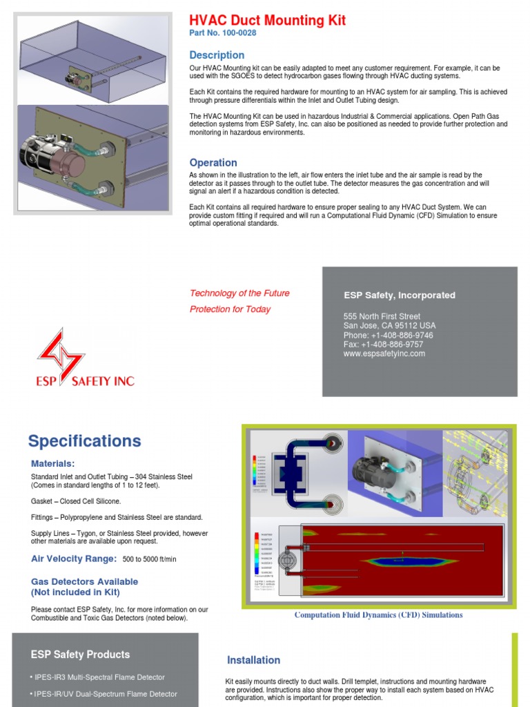 1000028 HVAC Duct Mounting Kit PDF Pipe (Fluid Conveyance) Duct