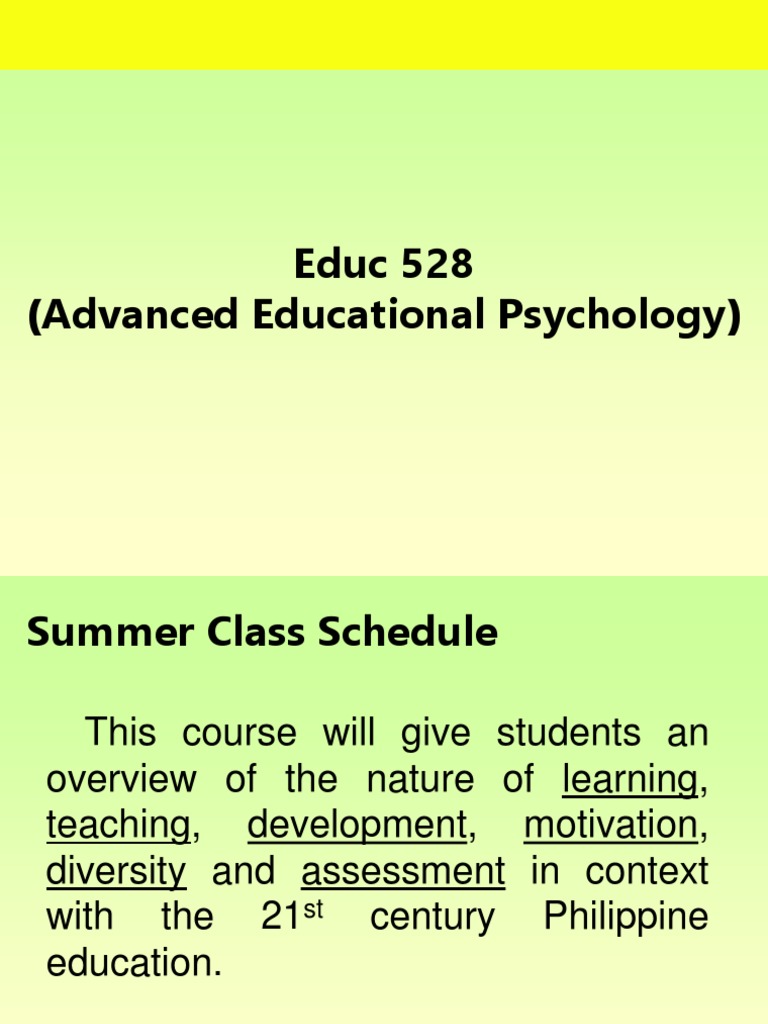 Educational Psychology | PDF | Educational Psychology | Psychology