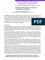 Workplaces in Mechanical Plant Shops Assessment and Normalization of Lighting