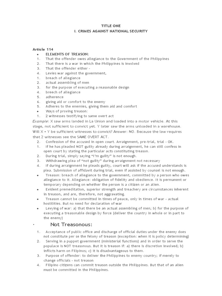Article 114 to 202 pdf detention imprisonment treason
