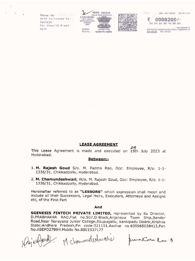 Rental Agreement 1 | PDF