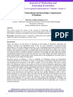 Development of Educational and Knowledge Competencies of Students