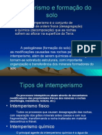 Intemperismo e Formação Do Solo