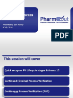 Continuous & Continued Process Verification: Presented by Eoin Hanley 4 July, 2016