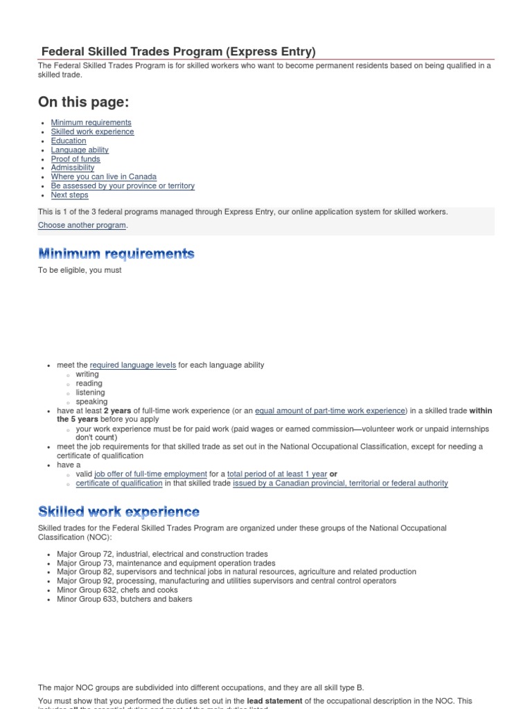 Canada Express Entry | PDF