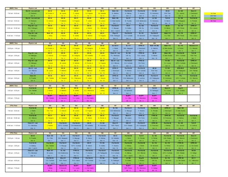 Schedule PDF