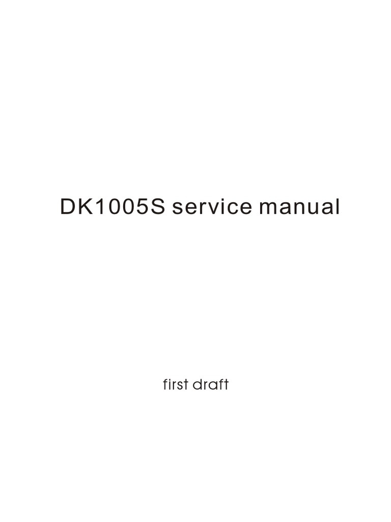 dk1005s Service Manual 1 | PDF