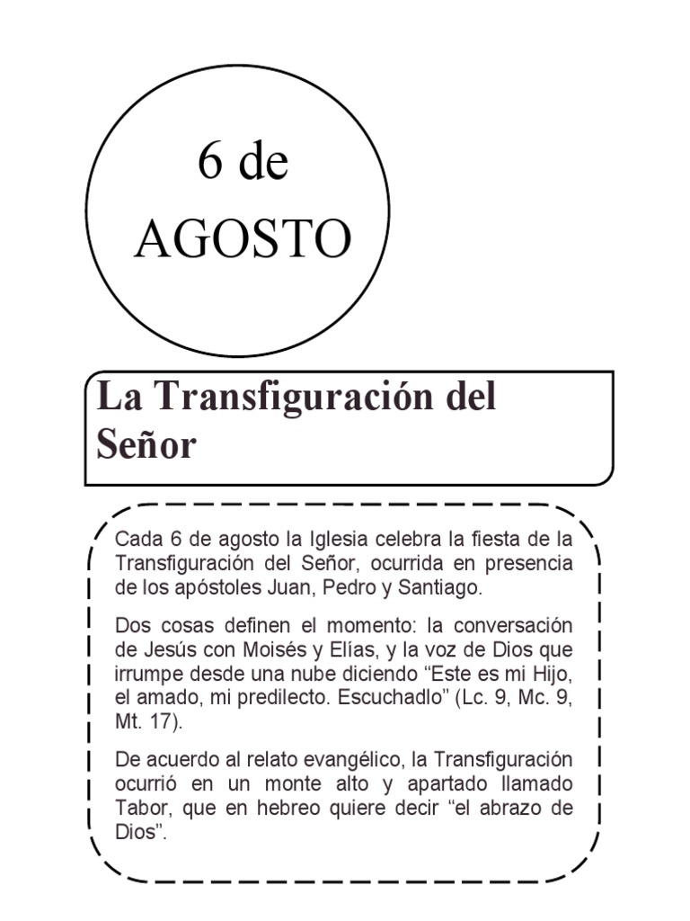 La Transfiguración Del Señor | PDF
