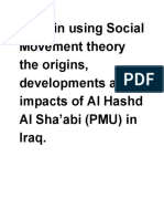 Impacts of Hashd Al Shaabi (PMU) in Iraq