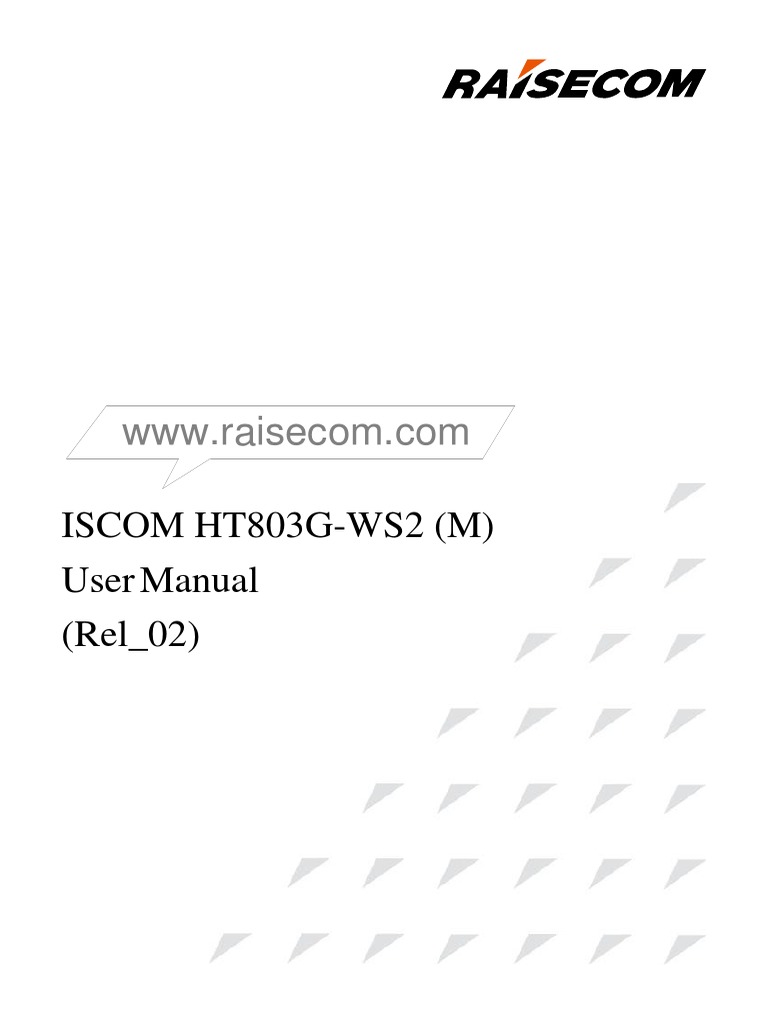 ISCOM HT803G-WS2 (M) User Manual (Rel - 02) | PDF