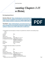 College Accounting Chapters 1-15 22nd Edition Heintz Test Bank 1