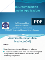 Adomian Decomposition Method and Its Applications