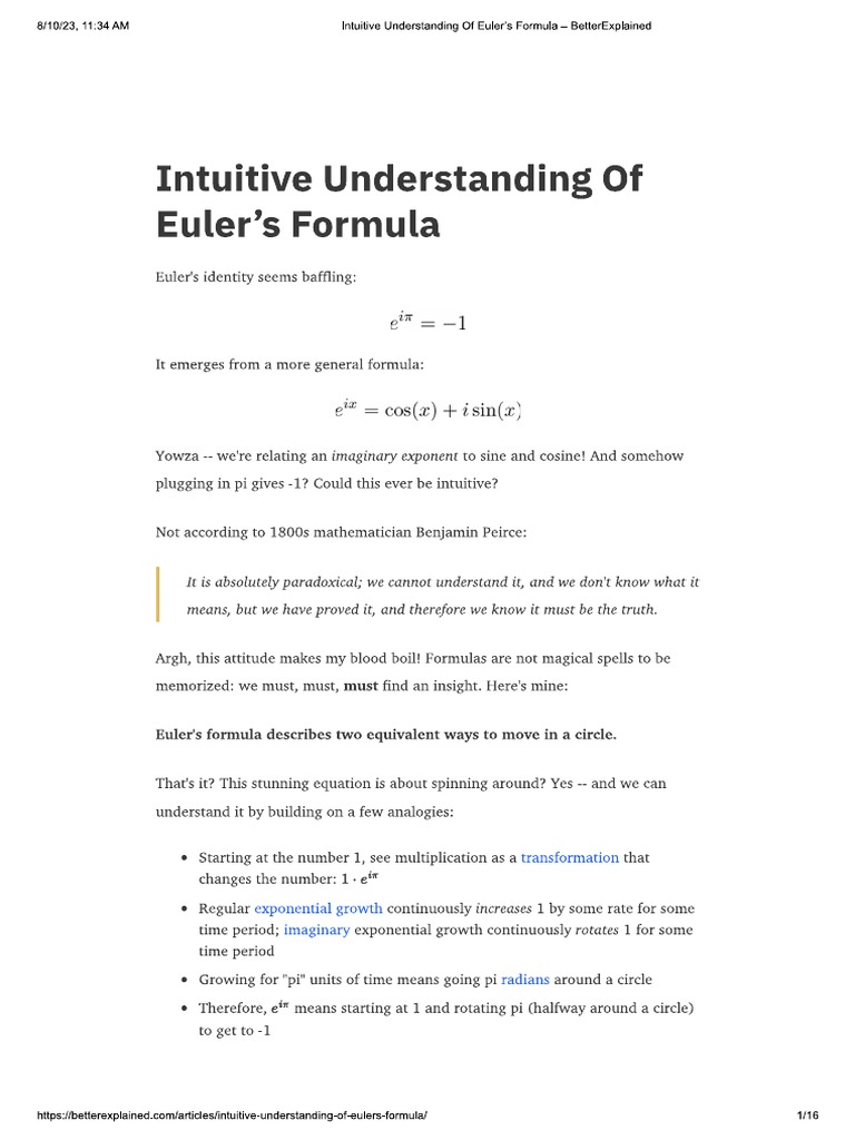 Intuitive Euler | PDF