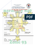 Barangay Certification 123