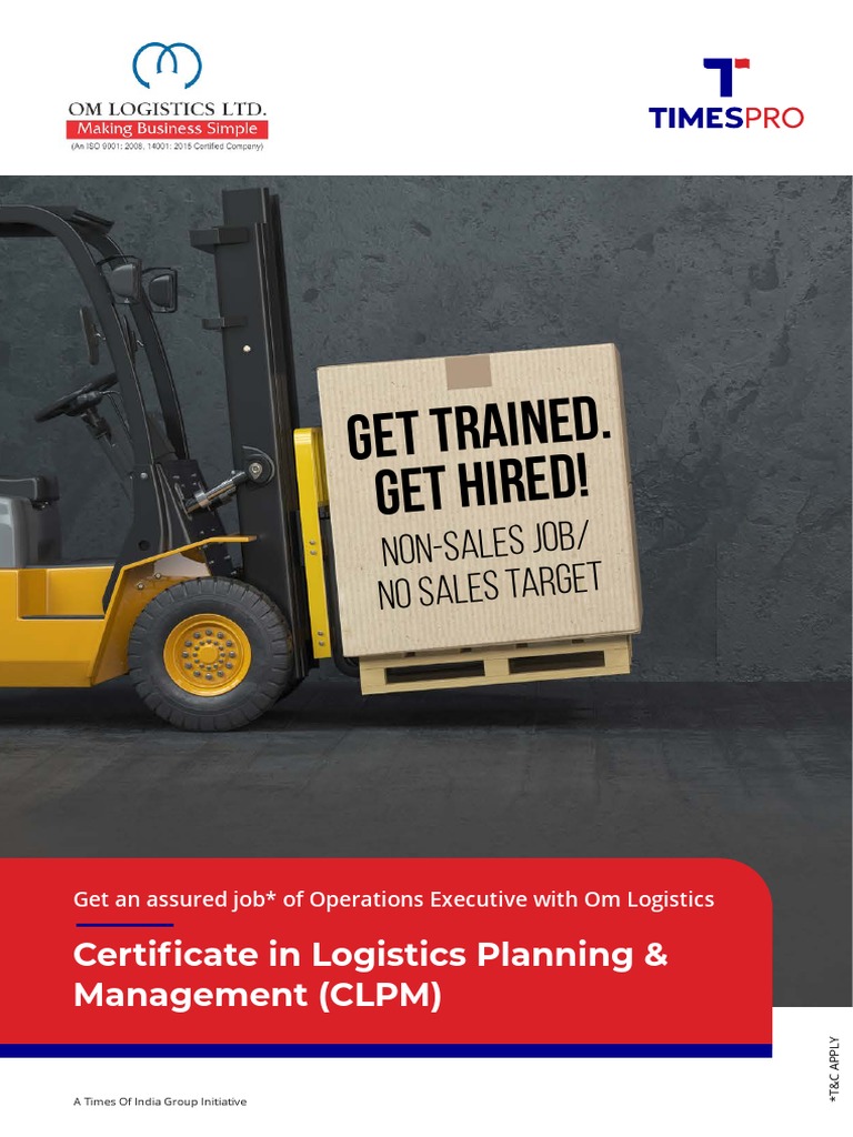 OM Logistics Training & Job Program | PDF | Career & Growth | Business