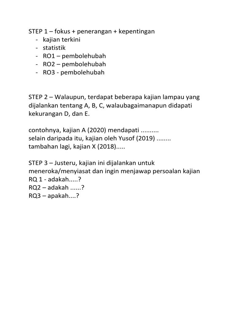 STEP 1 - Problem Statement | PDF | Sains & Matematika