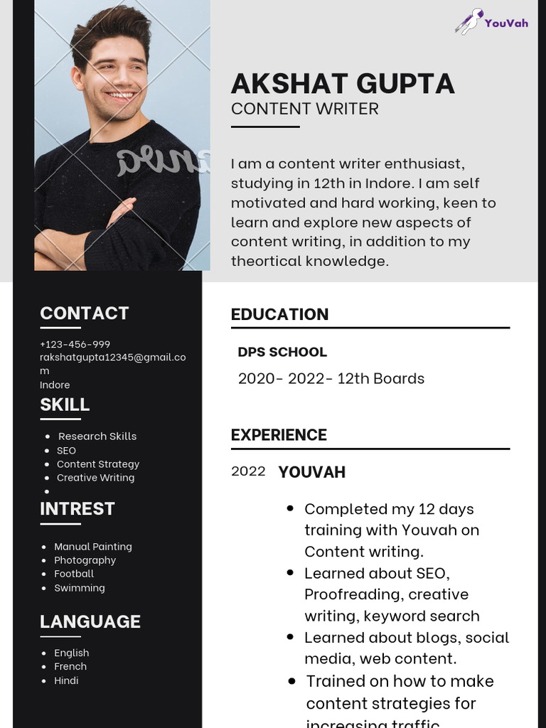 Sample Resume - Youvah | PDF | Career & Growth