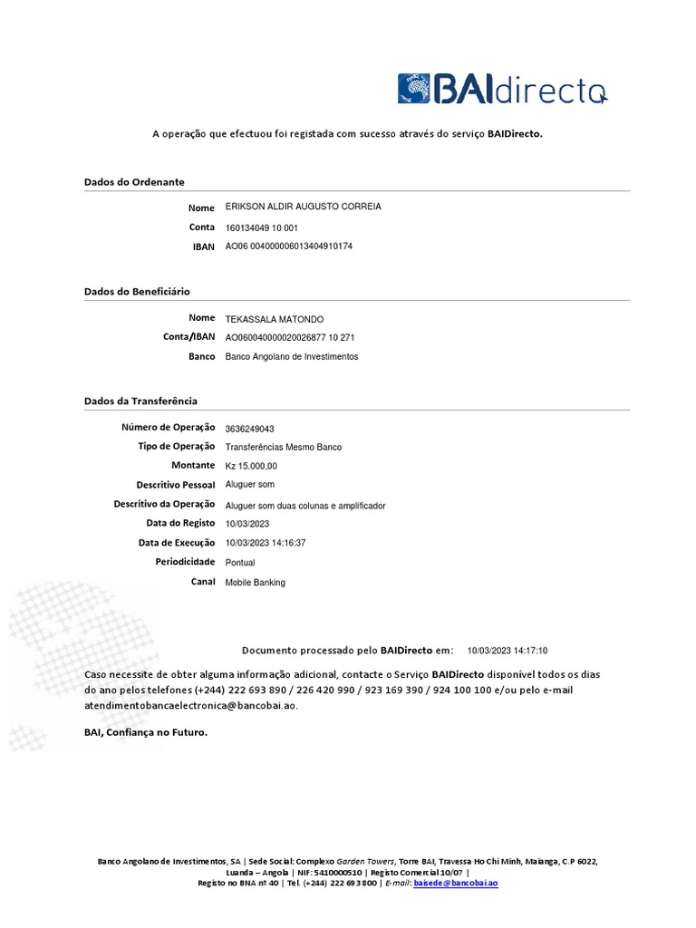 Comprovativo | PDF