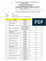 Daftar Hadir Tamu Undangan DMF PKKMB 2023