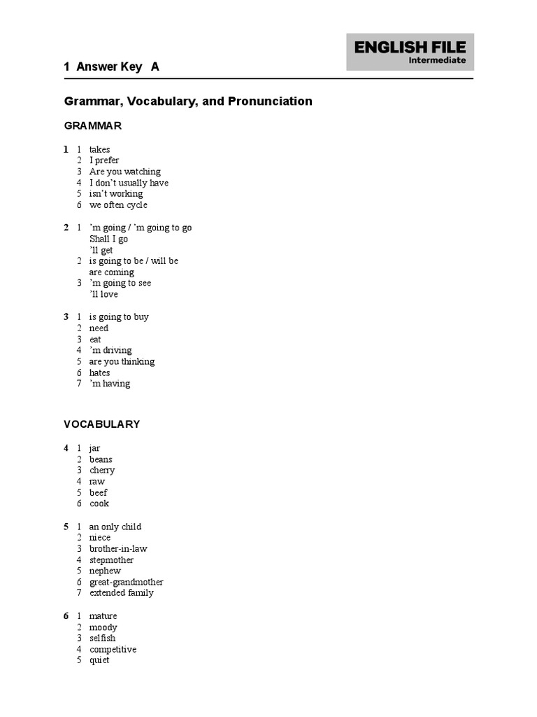 Ef3e Int Filetest 01 Answerkey Pdf
