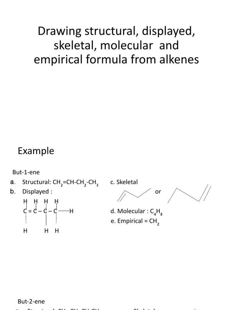 Drawing Structural Formulas of Alkenes | PDF