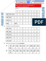 Numeración Ascendente y Descendente para Primero de Primaria