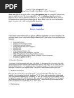 How To Write Business Plan Chapter Business Plan Business