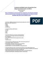 Comparative International and Global Justice Perspectives From Criminology and Criminal Justice 1st Edition Banks Test Bank 1