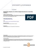 Sensitivity Analysis of A Venturi Shaped Structure For Cross Flow Turbines