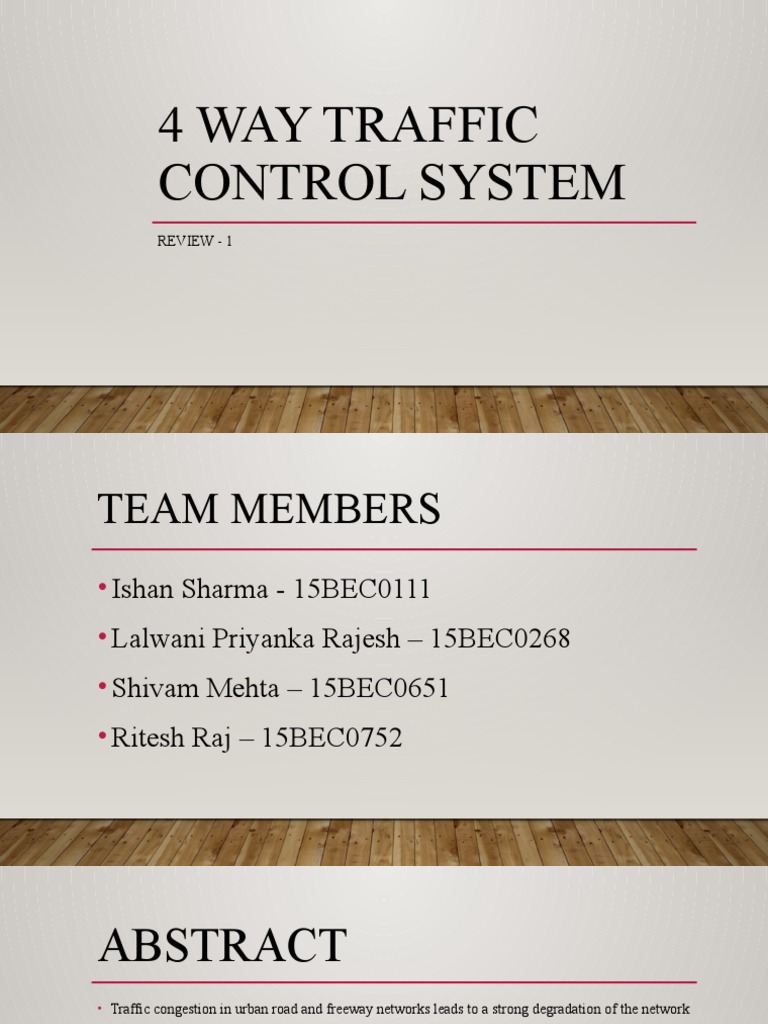 4 Way Traffic Control System | PDF