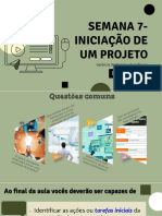 Semana 7 - Iniciação Do Projeto