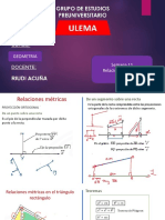 GEOMETRIA SEMANA Relaciones Metricas