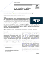 Use of Bentonite Calcined Clay As An Adsorbent: Equilibrium and Thermodynamic Study of Rhodamine B Adsorption in Aqueous Solution