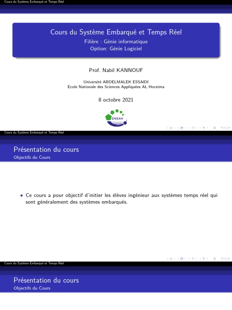 Cours Système Embarqué et Temps Réel | PDF | Système d'exploitation | Linux