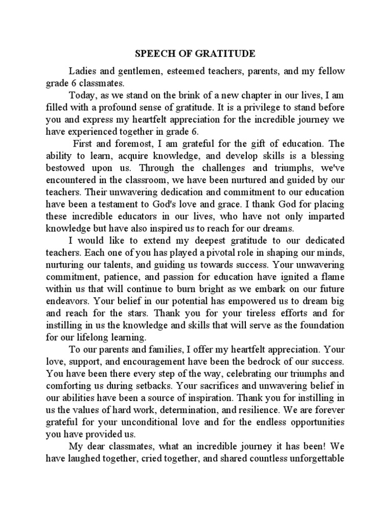 Speech of gratitude pdf gratitude cognition