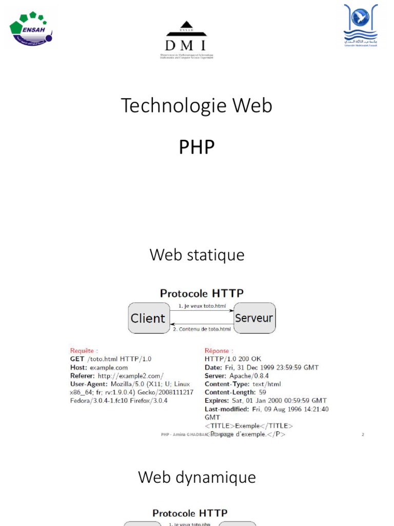 Introduction à PHP et ses fonctionnalités | PDF