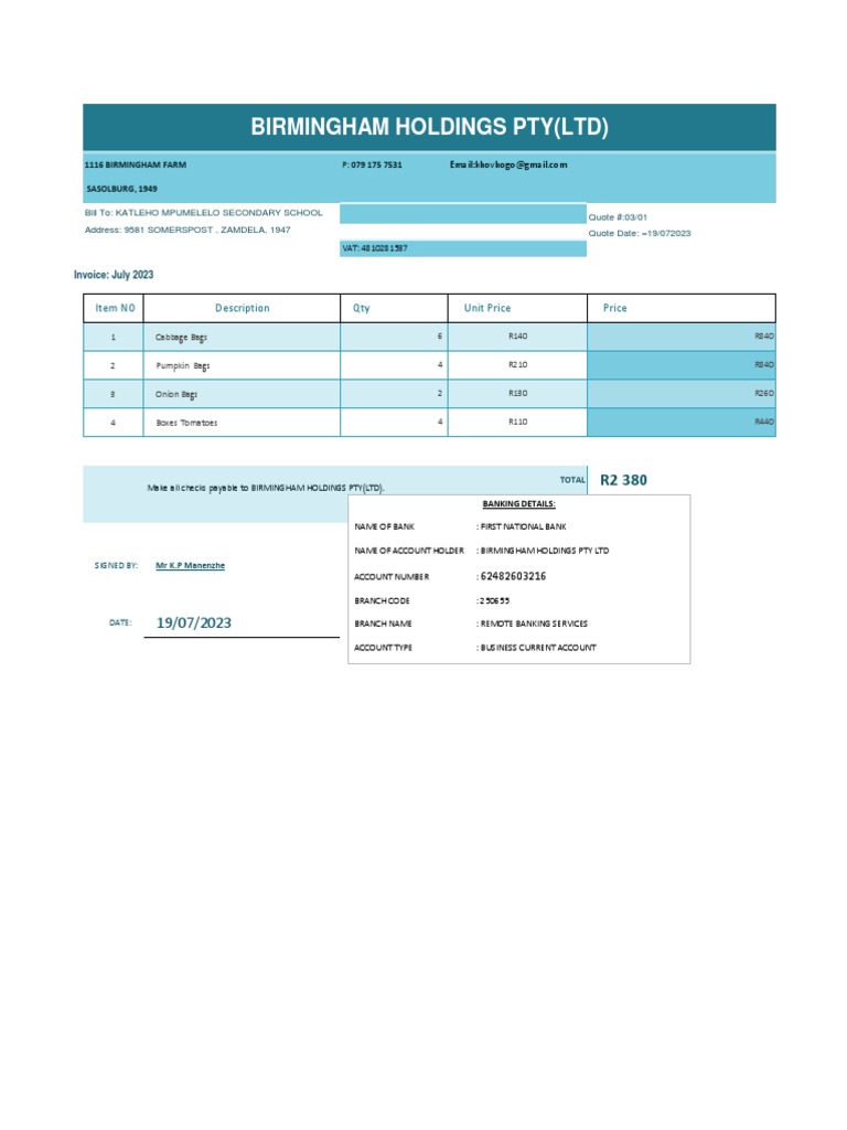 Invoice July 2023 PDF