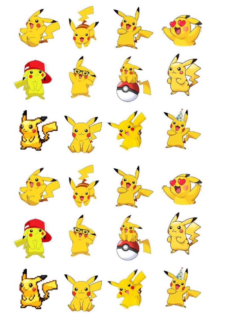 Pikachu Template Printable Pdf