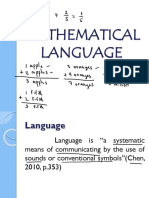 Mathematical Language