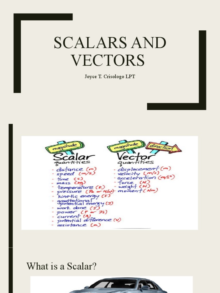 Scalars and Vectors | PDF | Euclidean Vector | Geometry
