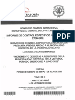 INFORME CONTROL ESPECIFICO No 023-2022-Irregular Pago Dietas Munic La Victoria