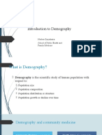 Introduction To Demography: Nesbert Zinyakatira School of Public Health and Family Medicine