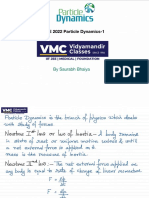 Dynamics of A Particle Live Class-1 Teacher Notes