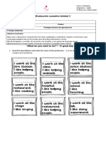 Evaluación Sumativa Unidad 3 - 5tos Inglés